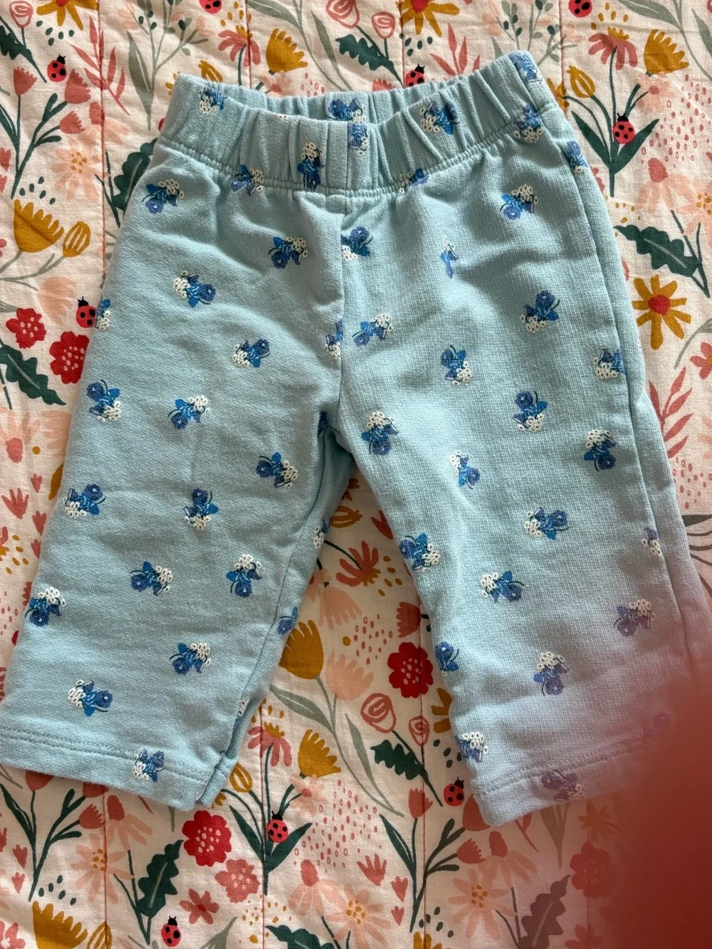 Carter's Cream Sherpa Jacket with Light Blue Floral Knit Set - Picture 6 of 6